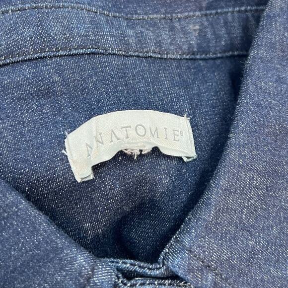 Anatomie Larissa Denim Shirt Long Sleeve Button Down Indigo Dark Blue Small - Picture 10 of 12